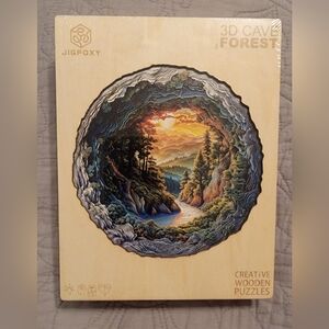 Jigfoxy 3D Cave Forest Wooden Jigsaw Puzzle